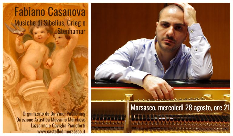 Fabiano Casanova pianista in concerto a Morsasco